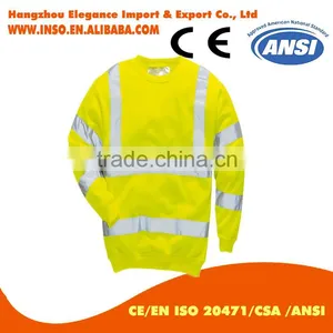 Hot Selling Safety High Visibility Warm Shirt Adults Sweatshirt With Reflector thumbnail-1