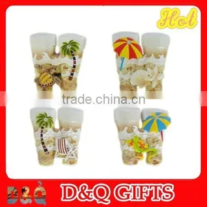 Resin Fashion Beach Strawhat Magnet With Diamond thumbnail-4