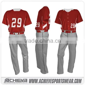 Wholesale Custom Cheap Sublimated Baseball Jersey Fashional Baseball Jersey Pattern thumbnail-1