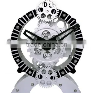 Round Shape Moving Gear Desk Clock, Decorative Clock, Feshion Design thumbnail-1