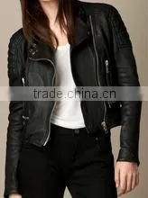 Latest Cheap PU Motorcycle Woman Leather Jacket thumbnail-1
