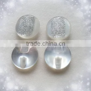 New Styles Fashionable Custom Popular Resinic Button ,glitter Button thumbnail-1