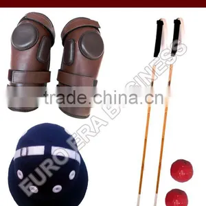 Polo Helmet/ 2 Polo Root Cane Mallet/Polo Knee Guard/Polo Knee Pad thumbnail-1