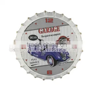 Elegant Top Quality Embroidery Design 3D Custom Beer Cap Poster Wall Clock thumbnail-2