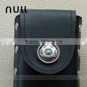 Genuine Leather Vintage Style Cigarette Case With Lighter Slot thumbnail-3