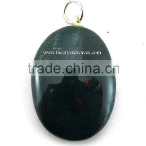 Blood Agate Oval Pendant thumbnail-1