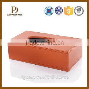 2016 Custom Multi-functional Handmade pu Leather Tissue Paper Box thumbnail-5