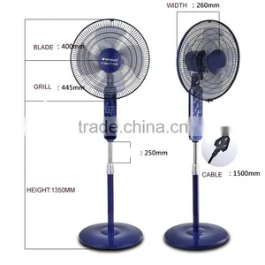ABS 16 Inch Stand Fan With Remote Control LED Light thumbnail-5
