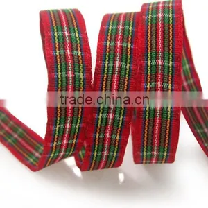 Classic Webbing Wire-edge Scottish Strap Plaid Ribbon/Check Ribbon/Grid Ribbon thumbnail-1