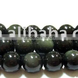 Natural Black Obsidian Beads thumbnail-1
