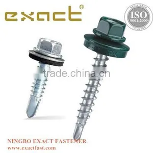 Colored Hex Painted Head Self Drilling Screws With Rubber Washer Roofing Screw With Washer Rubber thumbnail-5