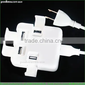 Mobile Phone Charger With uk us eu Standard Plug 4ports 3.1a 2a 1a 0.5a thumbnail-1