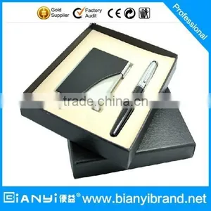 Cheap Business Gift Set pu Leather Business Card Holder and Pen Gift Set thumbnail-1