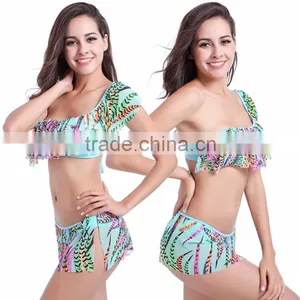 Women's Falbala Bikini Lady Push-up Padded Bra Bathing Suit Swimwear thumbnail-6