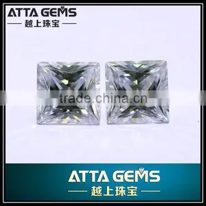 Synthetic Princess Cut White Cubic Zirconia for Jewelry thumbnail-1