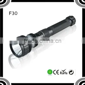 POPPAS F301Rechargeable 10W Black Aluminum Tactical XML T6 Red LED Multifunction Police Flashlight thumbnail-1