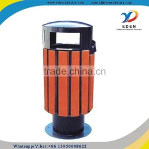 Wood Antique Plastic Mini Trash Can thumbnail-1