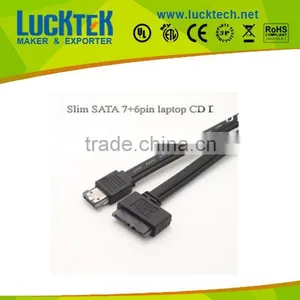 SATA CABLE,Slim SATA 7+6pin Cable, Slim SATA 13pin to Power ESATA, 0.5m thumbnail-1