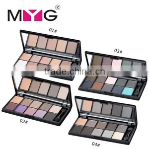 MYG 10 Colors Eyeshadow Palette Smoky Eyes Makeup Matte Eyeshadow Palette thumbnail-1