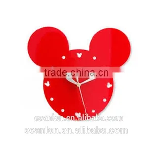 Red Acrylic Clocks for Home Decoration thumbnail-2