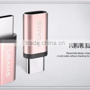 Micro to Type C Adapter USAMS Data Sync Charging USB Type C Male to Micro USB Female Data Adapter Connector thumbnail-5