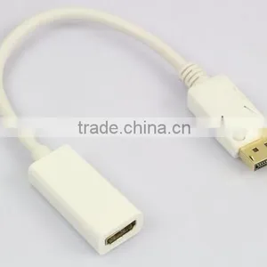 White Color Gold Plated Displayport Male to HDMIA Female Cable thumbnail-1