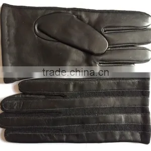 Mens Suede Leather Gloves With Cashmere Lined For Workout thumbnail-3