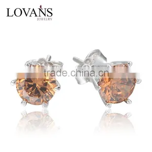 Costume Jewelry Single Stone Earring Designs For Ladies thumbnail-1