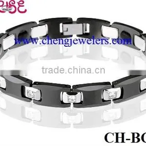 Vogue Bracelets Jewelry Black Ceramic Mens Hand Bracelets thumbnail-2
