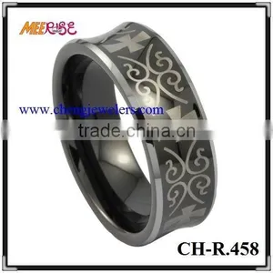 Fashion Jewelry 2015 Comfort Fit Black Alliance Titanium Wedding Ring,titanium Ring thumbnail-1