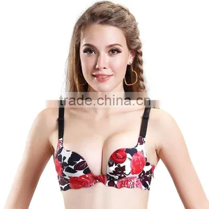 Latest Fashion Cup Shape One Piece Seamless Printing Bra thumbnail-1