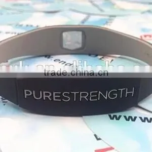 Charm Pure Strength Silicone Rubber Power Bracelet thumbnail-5