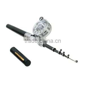 Mini Portable Pocket Aluminum Alloy Fishing Rod Pen Shape Pole Fish Reel Line Soft Bait Hook Float Tackle thumbnail-6