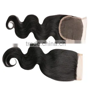 7A Brazilian Body Wave Closure 100% Virgin Human Hair 3.5x4 Swiss Lace Closure Bleached Knots Free Middle 3 Way Part Top Closure thumbnail-6