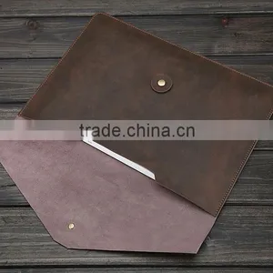 BOSHIHO Durable Real Leather Business Briefcase and Portable File Case thumbnail-3