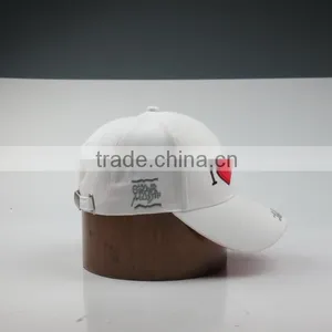 White Ski Sports Caps Flat Embroidery Sports Cap Customized thumbnail-5