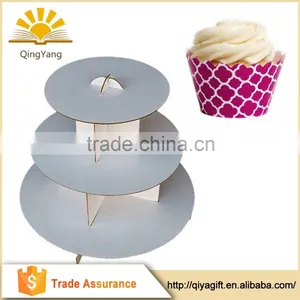 3 Tier Cardboard Cupcake Stand Tiered Zebra Cake Carrier thumbnail-5