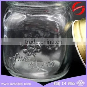 Embossed Mini Glass Jam Jar for Sale thumbnail-2