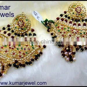 Broad Multi Jadau Danglers thumbnail-1