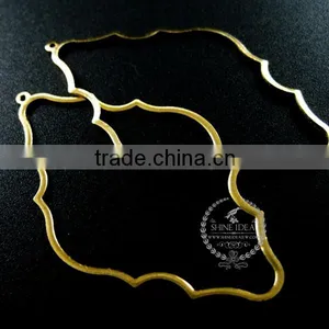 53*31mm Raw Brass Hollow Cloud Pendant Charm DIY Earrings Chandelier Jewelry Findings 1800158 thumbnail-3