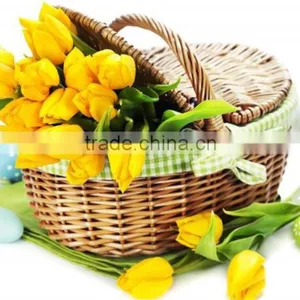 Handmade Wicker Flower Basket for Wedding Hot Sell in Europe thumbnail-1