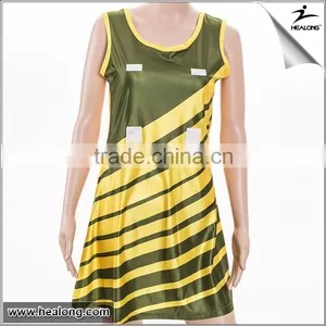 OEM Csustom Netball Dresses A-line Netball Dress Modern Black Netball Dress thumbnail-1