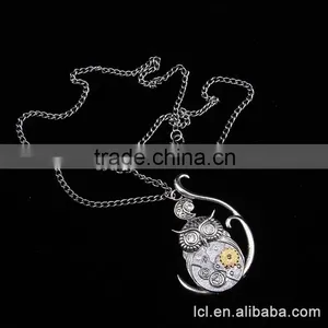 High Quality Owl Pendant Necklace, Low Price Steampunk Owl Necklace thumbnail-4