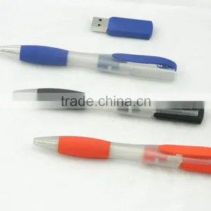 Creative Colorful Crystal Pen Usb Memory Plastic Transparent USB Pen Sticks Christmas Promition Gift With Your Logo thumbnail-3