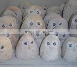 Garden and Indoor Decor Handmade River Stone Owl Sculptures thumbnail-1