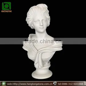 Hand Carved White Marble Lady Bust Statue thumbnail-1