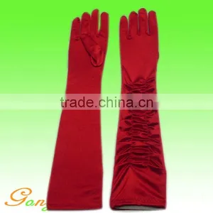 Newest Satin Bow Wrist Length Wedding Bridal Gloves thumbnail-1