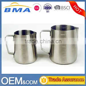 Stainless Steel Milk Cup Milk Frothing Pitcher 12oz Stainless Steel Milk Pot thumbnail-1