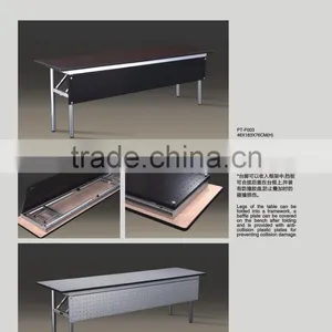Folding IBM Rectangular Table With Metal Front Plate LQ-T002 thumbnail-2