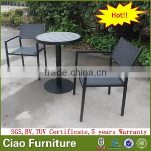 Sling Garden Chair Outdoor Furniture Aluminium Coffee Stacking Chair thumbnail-5